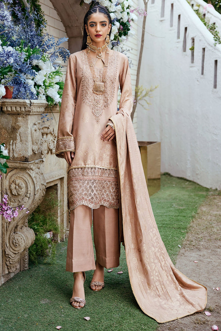 3869-SOHA EMBROIDERED BEMBERG CHIFFON UNSTITCHED