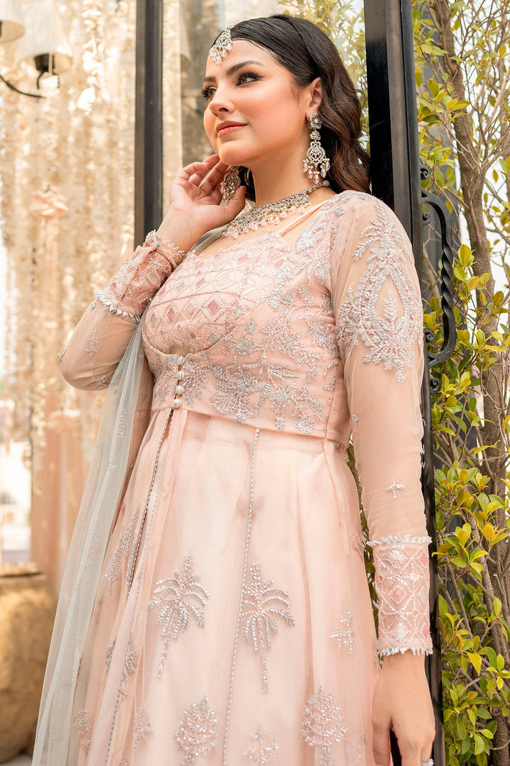 4111-SAANVI EMBROIDERED SILK NET STITCHED