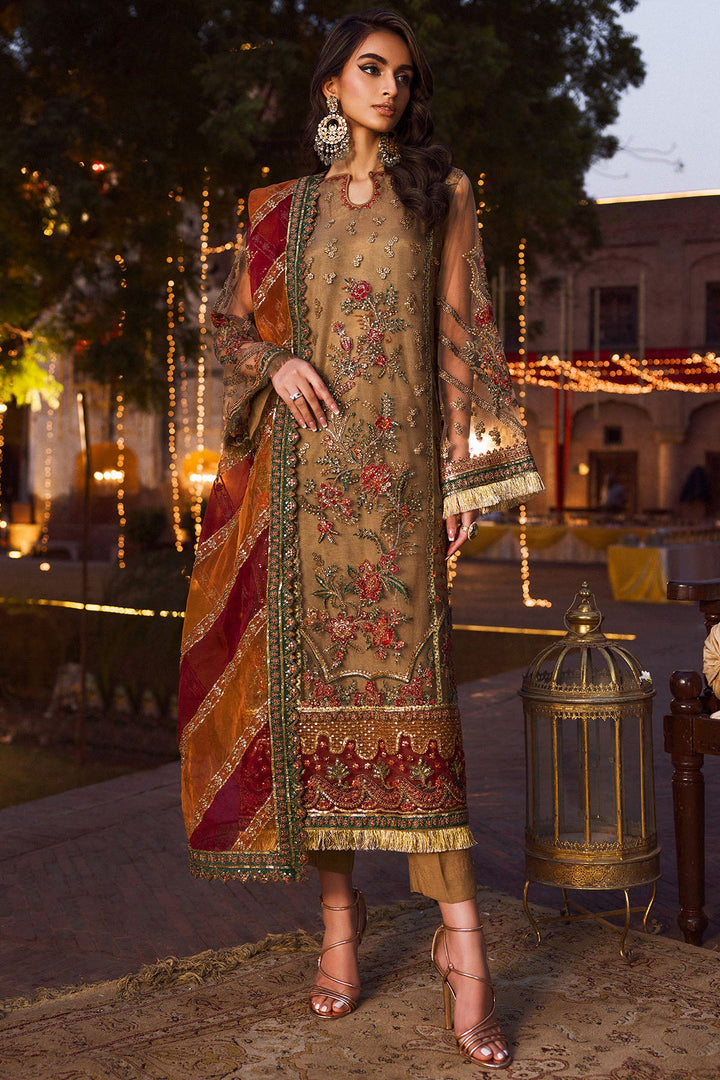 4124-MEHAR EMBROIDERED SILK NET UNSTITCHED