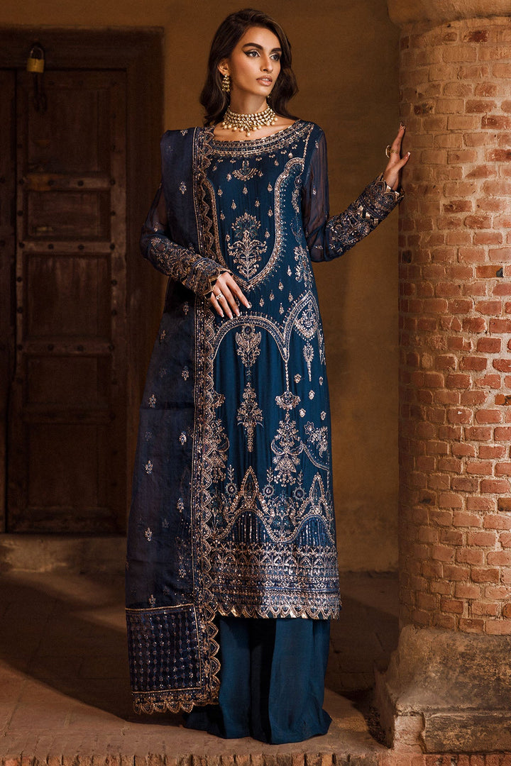 4126-RAZIA EMBROIDERED BEMBERG CHIFFON UNSTITCHED