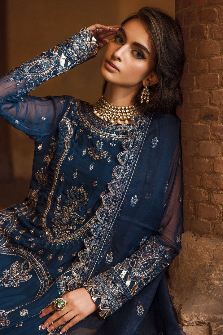 4126-RAZIA EMBROIDERED BEMBERG CHIFFON UNSTITCHED