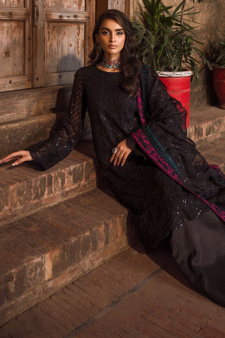 4128-GEET EMBROIDERED BEMBERG CHIFFON UNSTITCHED