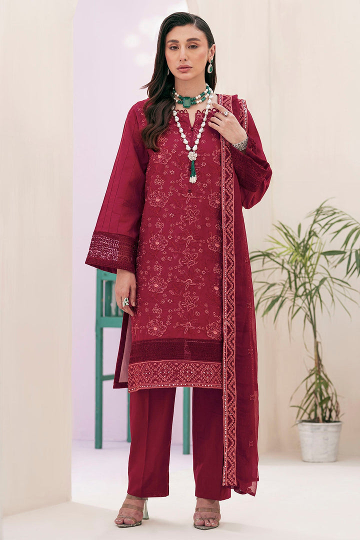 4156-DAISY EMBROIDERED LAWN STITCHED