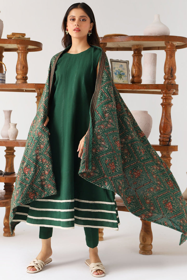 4200-SADAF EMBROIDERED KARANDI SHAWL