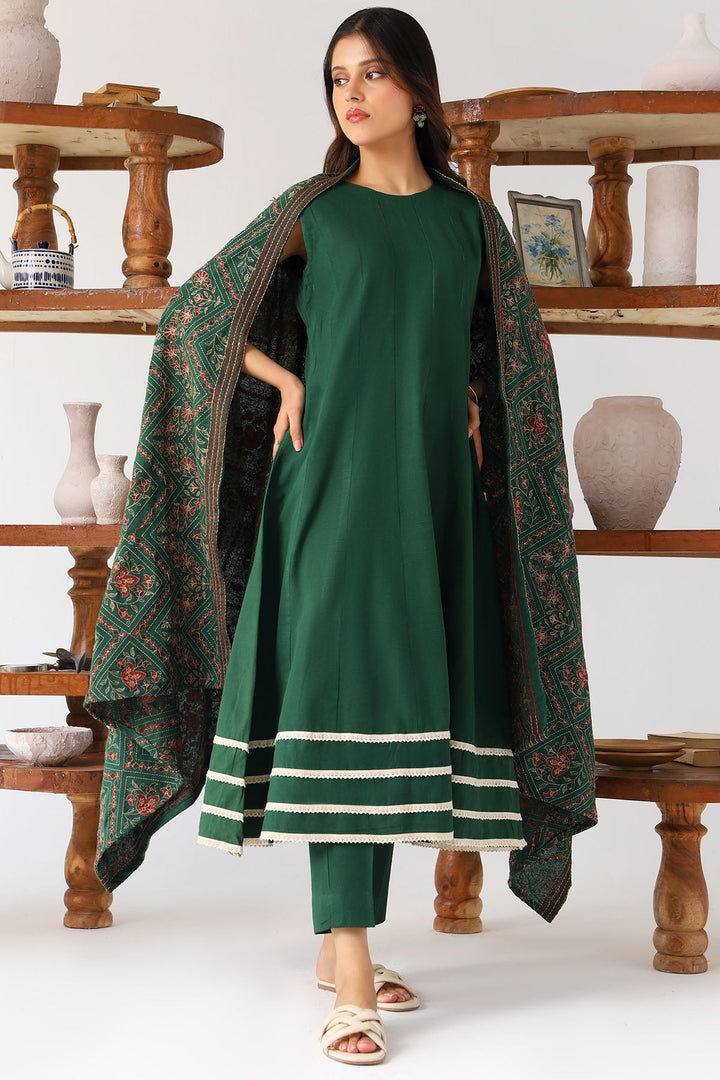 4200-SADAF EMBROIDERED KARANDI SHAWL