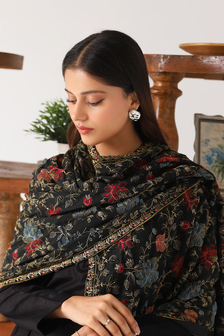 4203-JANAN EMBROIDERED KARANDI SHAWL