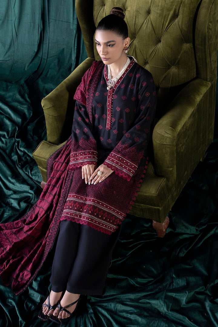 4353-PETRA EMBROIDERED KHADDAR STITCHED