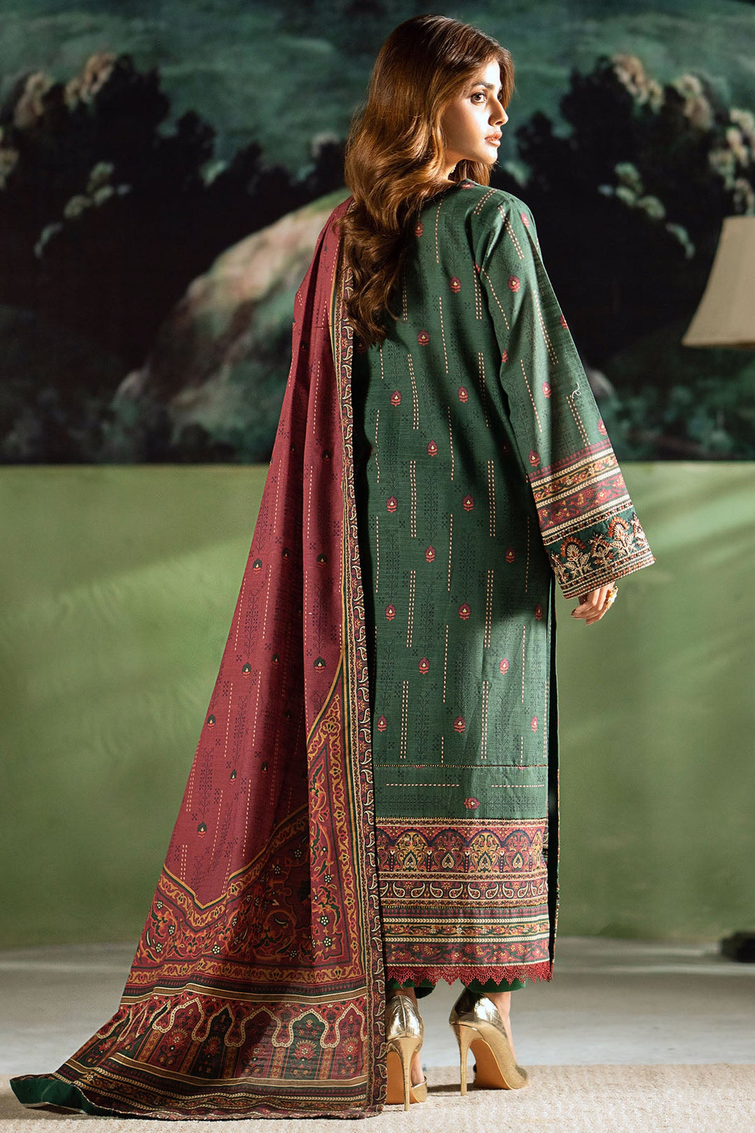 4383-ZEHNASEEB DIGITAL PRINTED KHADDAR STITCHED