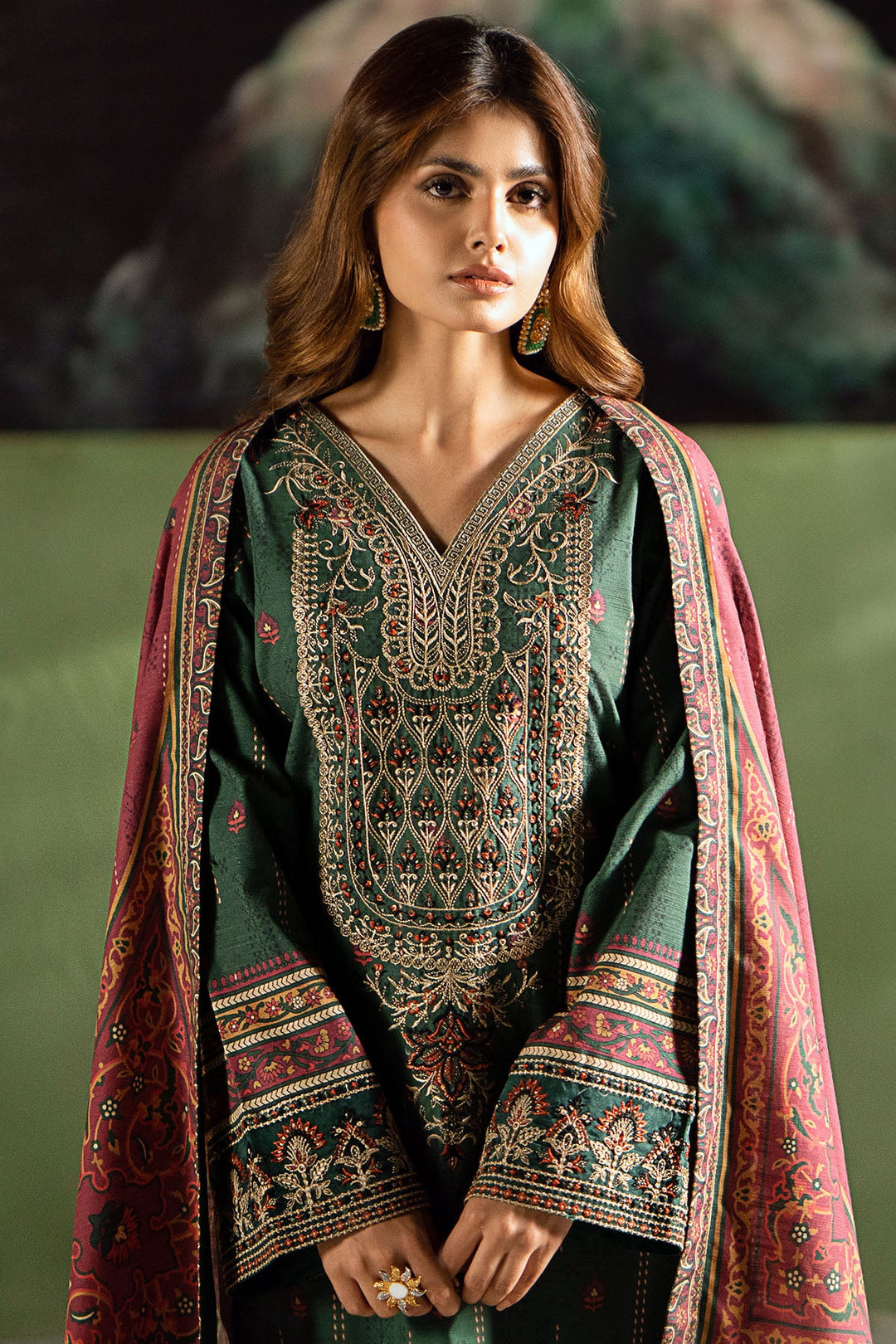 4383-ZEHNASEEB DIGITAL PRINTED KHADDAR STITCHED