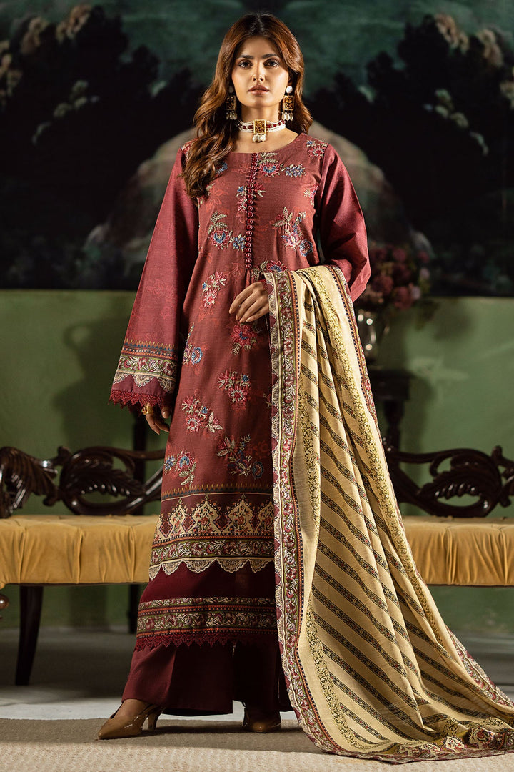 4390-SOZE-YAQEEN DIGITAL PRINTED KHADDAR STITCHED