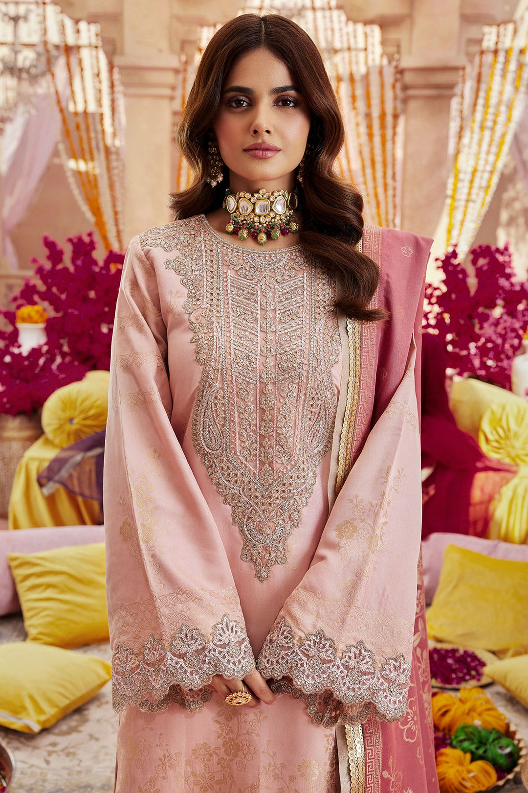 4391-GULBANO EMBROIDERED JACQUARD UNSTITCHED