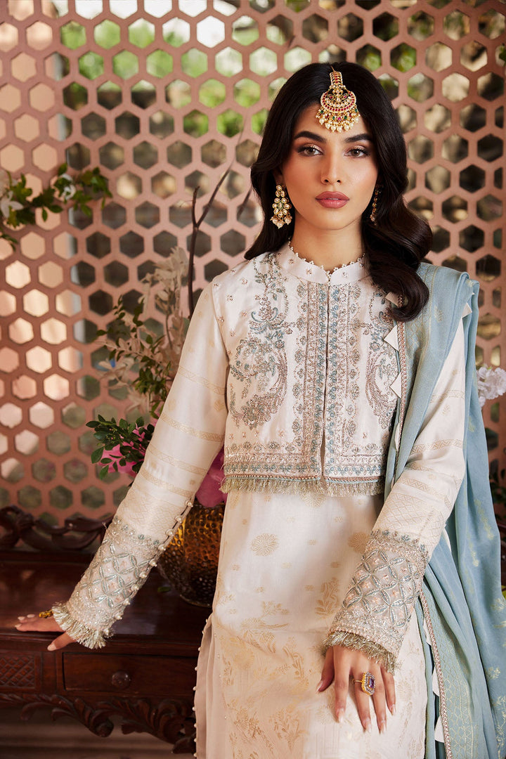 4398-DURE-SAMEEN EMBROIDERED JACQUARD UNSTITCHED