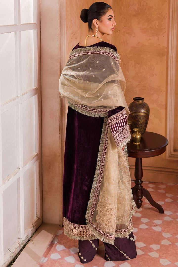 4402-AFSEEN EMBROIDERED VELVET UNSTITCHED