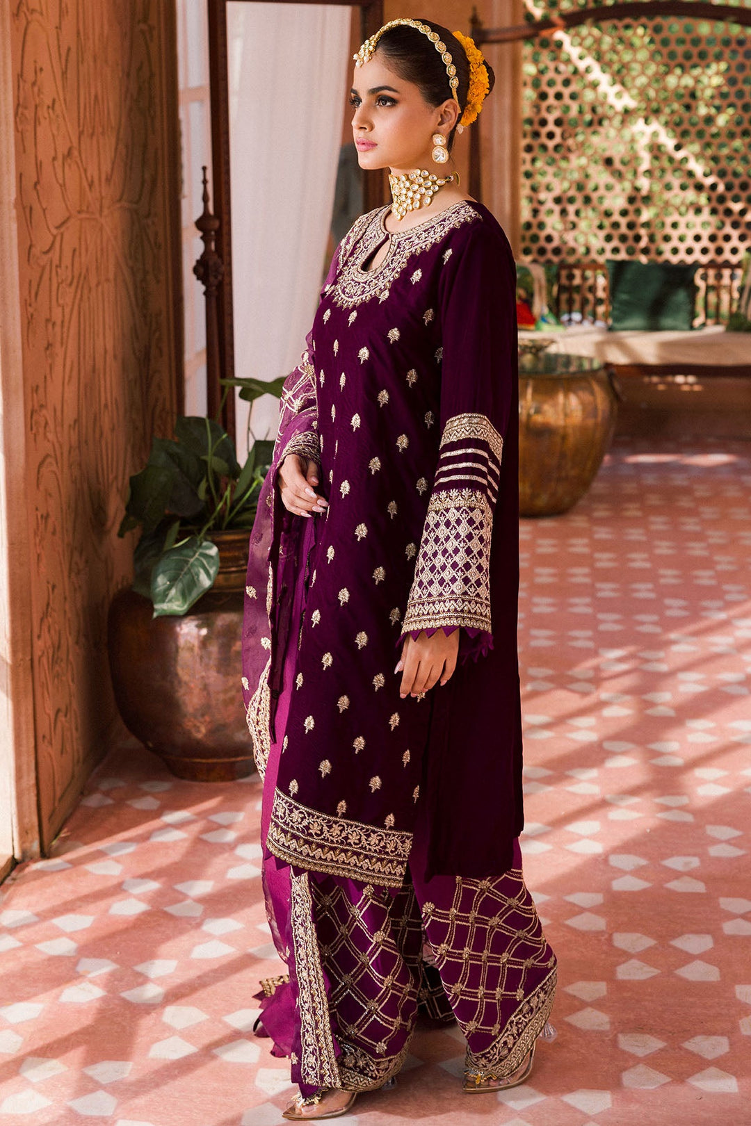 4405-NAMRAH EMBROIDERED VELVET UNSTITCHED