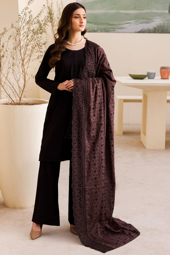 4510-RYNAH EMBROIDERED KHADDAR SHAWL UNSTITCHED