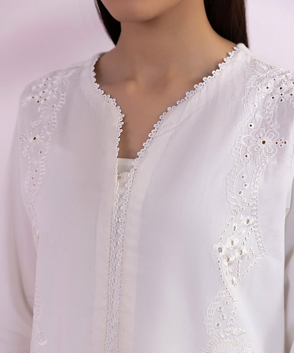 Embroidered Cambric Shirt