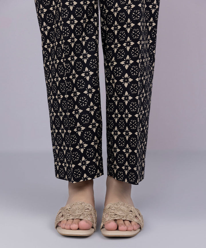 Printed Cambric Straight Pants