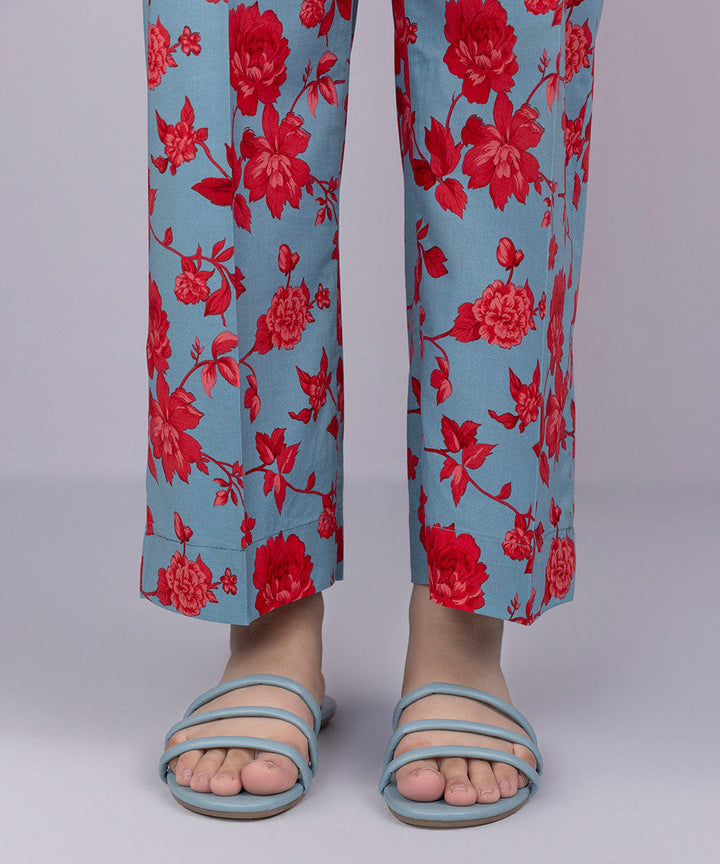 Printed Cambric Straight Pants