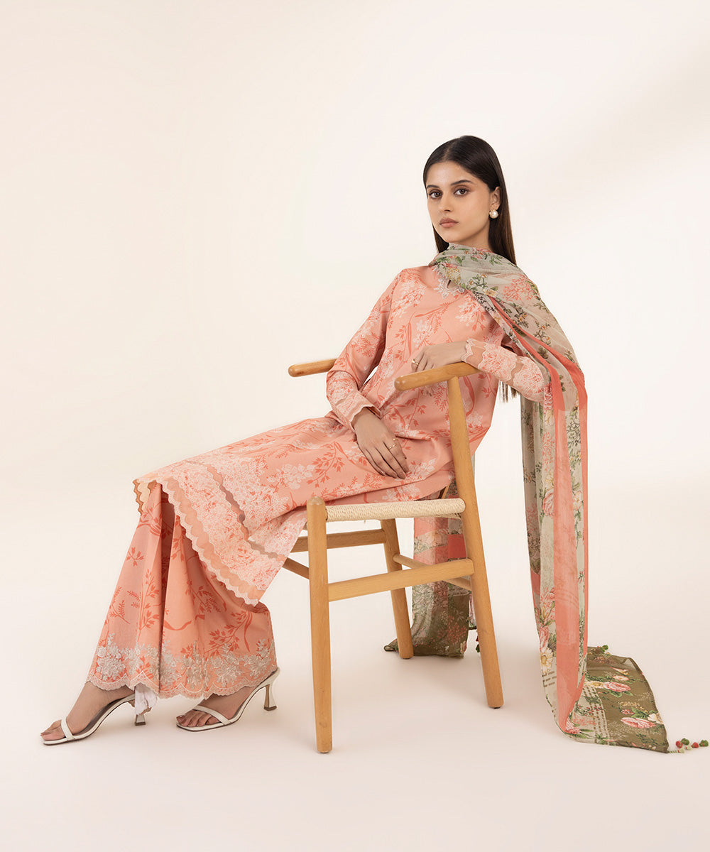 3 Piece - Embroidered Lawn Suit