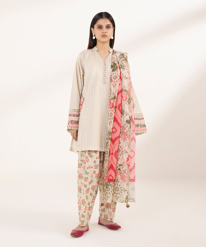 3 Piece - Embroidered Lawn Suit