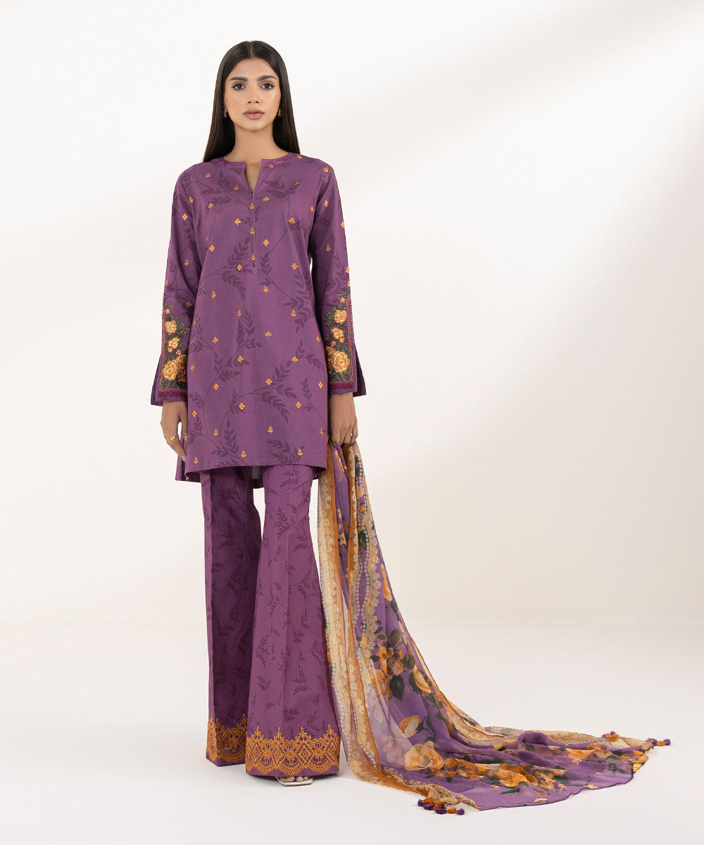 3 Piece - Embroidered Lawn Suit