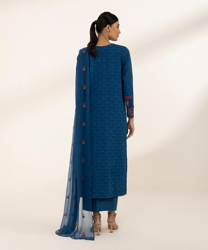 3 Piece - Embroidered Jacquard Suit