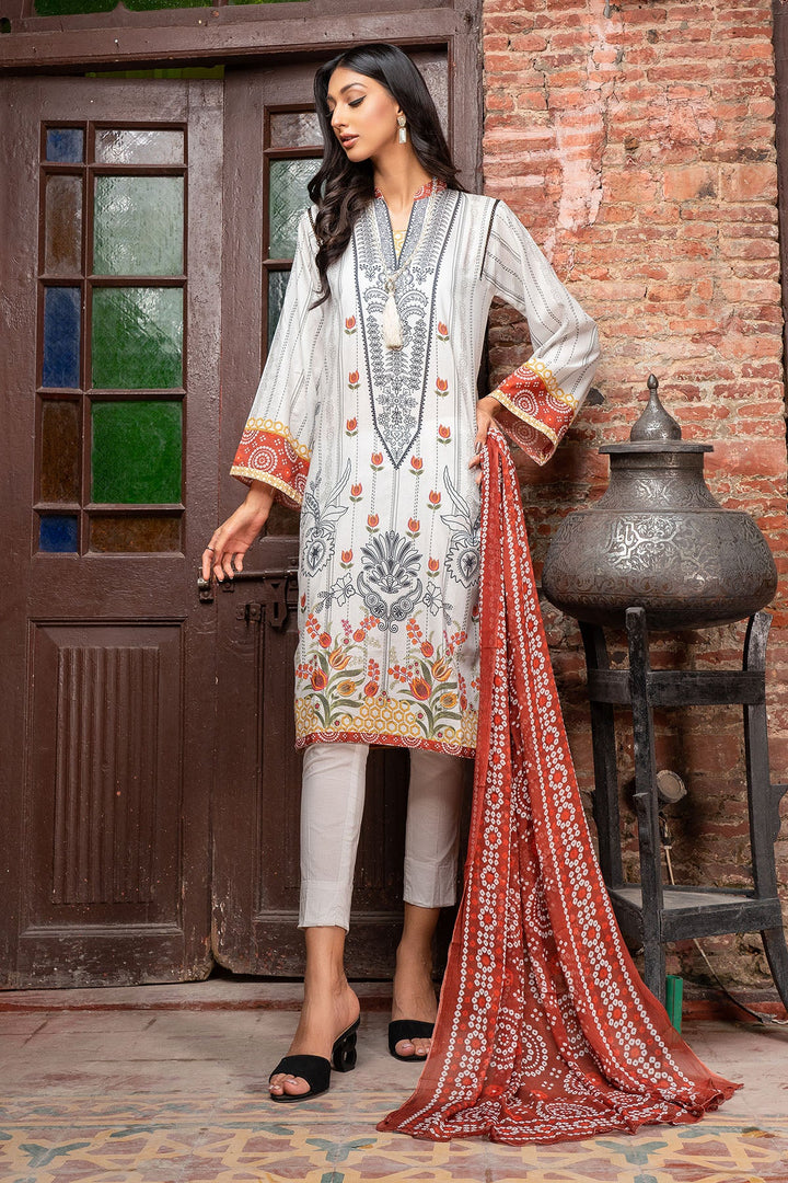 0199-PRINT-A DIGITAL PRINTED LAWN STITCHED