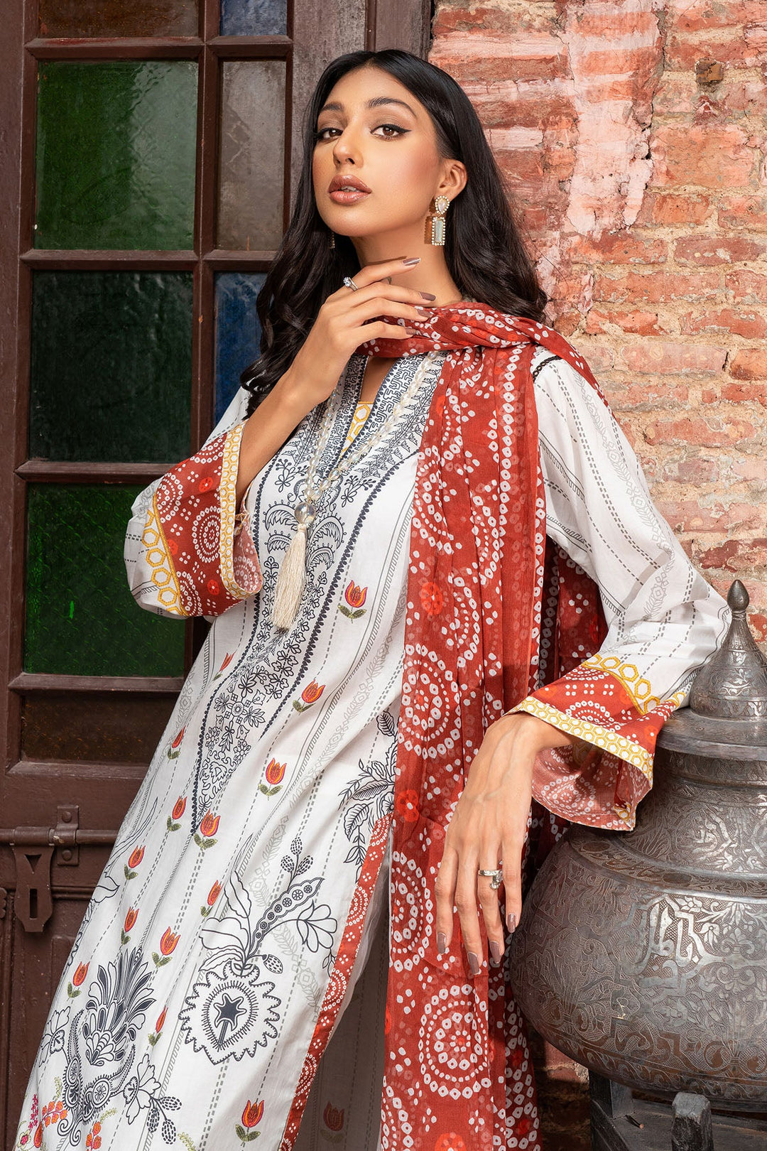 0199-PRINT-A DIGITAL PRINTED LAWN STITCHED