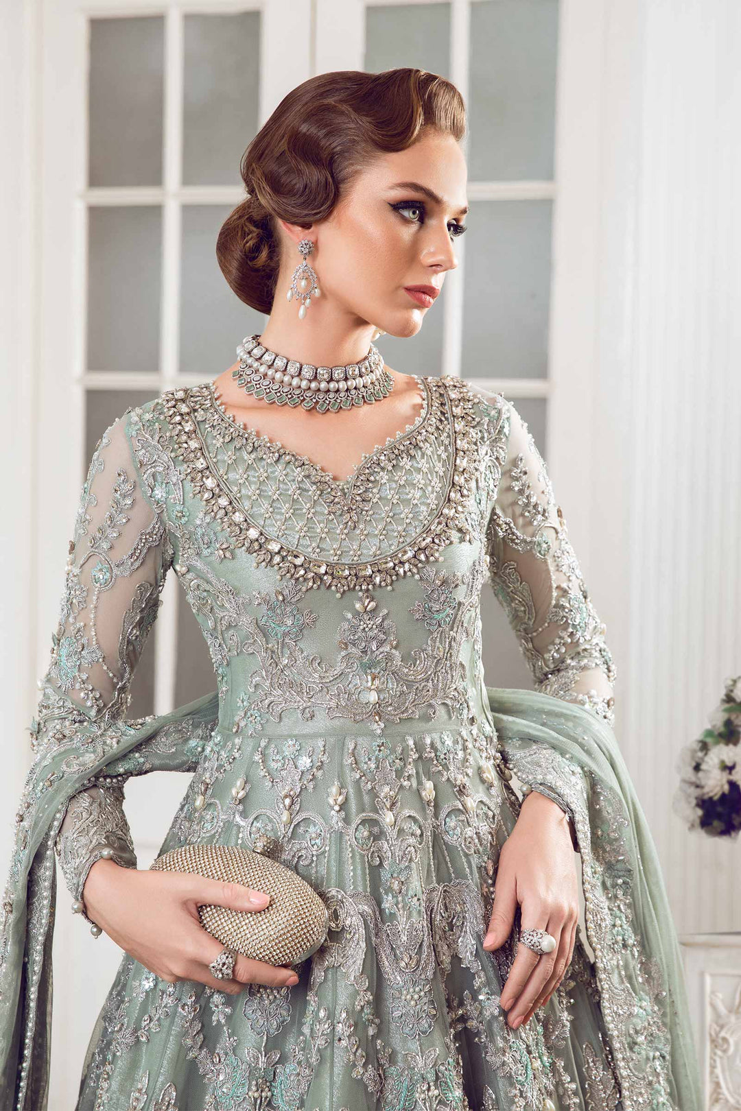 Maria B. Couture Sea Green MC-805